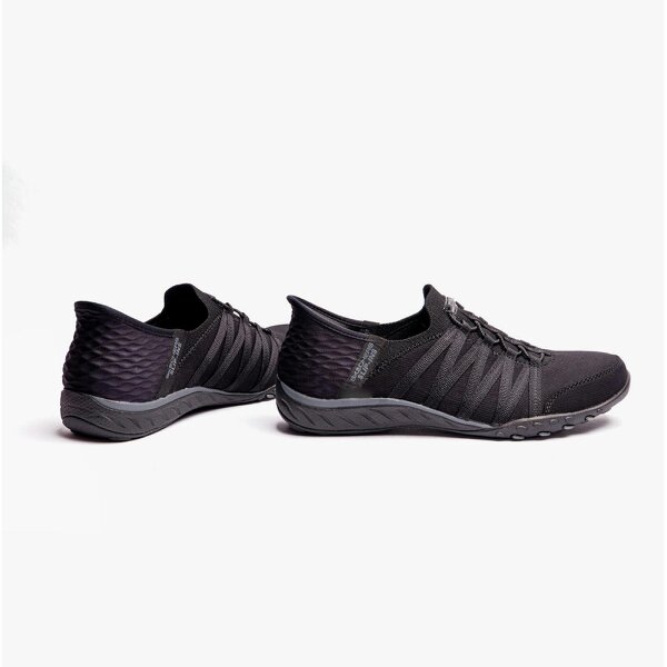 Skechers 100593/BBK BREATHE-EASY - ROLL-WITH-ME Casual Shoes Casual Shoes   in  Black