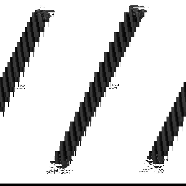 Monstershop Traditional 3 Column Radiator - 1800 x 292mm - Black