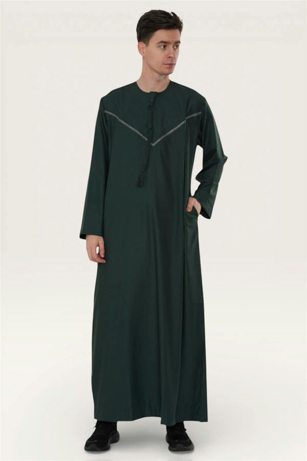 Infinity Leather Men's Eid Moroccan Thobe Robe Djellaba Ramadan Eid Jubba- HM10