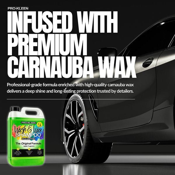 ProKleen Pro-Kleen 10 Litres Carnauba Wash and Wax Shampoo (Apple Fragrance)