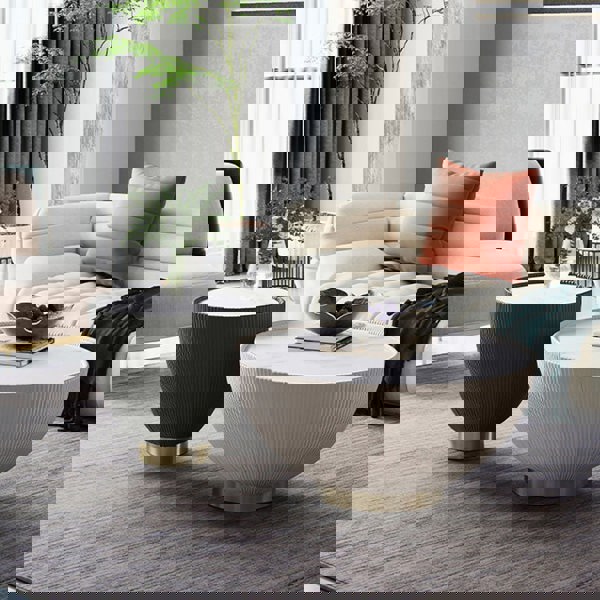 Theo Coffee Table Set, White & Black-Ritconcept-Rit Concept