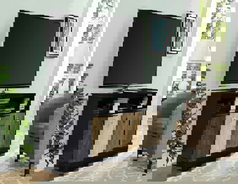 Dorel Home Mercer TV Console with 4 Doors Multicolour/Black