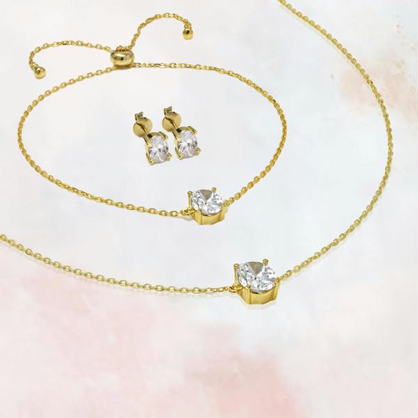 Say It With Oval Gold Necklace