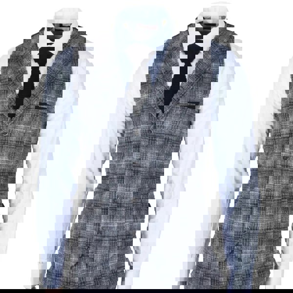 TruClothing TP-30 - Men's Grey Tweed Check 3 Piece Suit