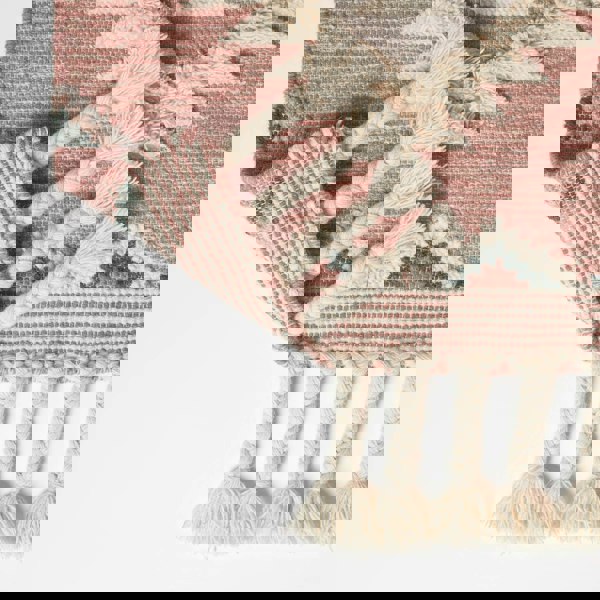 HOMESCAPES Pali Pink Kilim Wool Rug