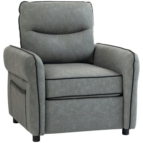 Wyld Haus Pamazi Grey Faux Leather Accent Armchair