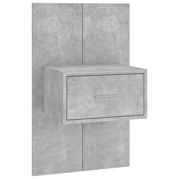 Berkfield Bed Headboard with Cabinets Concrete Grey Engineered Wood