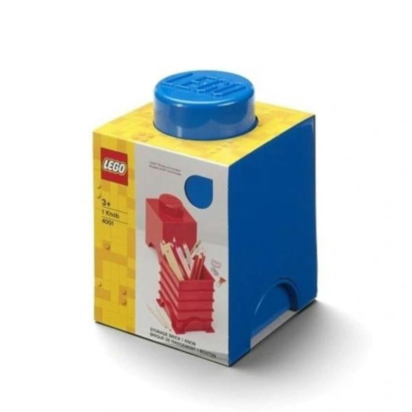 LEGO Round 1-Stud 1.2L Stackable Storage Brick Blue