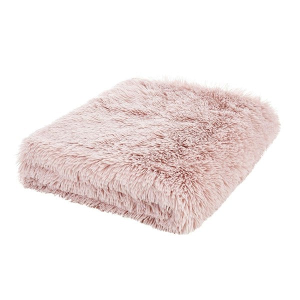 Catherine Lansfield Cuddly 150x200cm Throw Blush