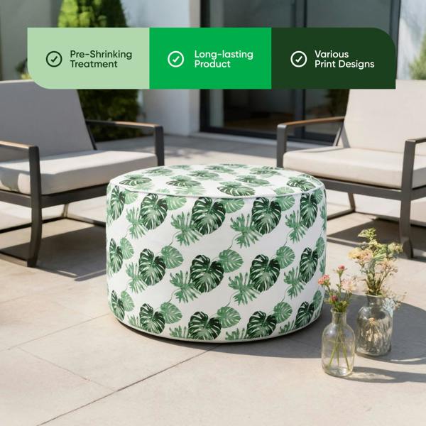 Gardenwize Outdoor Pouf Ottoman – Bali Inflatable Footstool