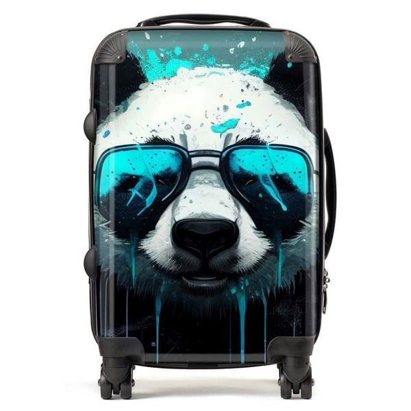 Warren Reed Panda With Blue Glasses Splashart Suitcase