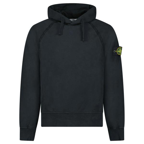 Stone Island Brushed Organic Cotton Oversized Hoodie Black - chancefashionco