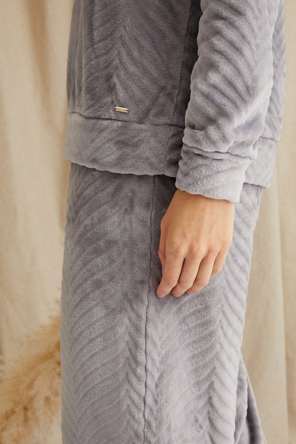 Cosy Chevron Lounge Suit in Shale GreyLoungewear