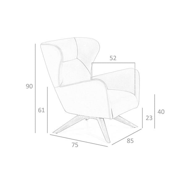 Angel Cerdá Brown Leatherette Swivel Armchair 5038