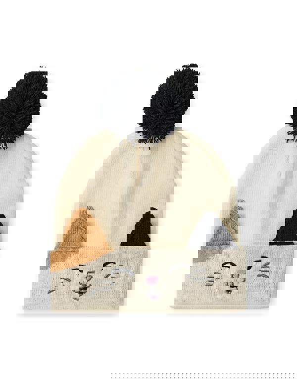 Squishmallows Girls Beige Cam The Cat Beanie and Gloves Set (One Size)