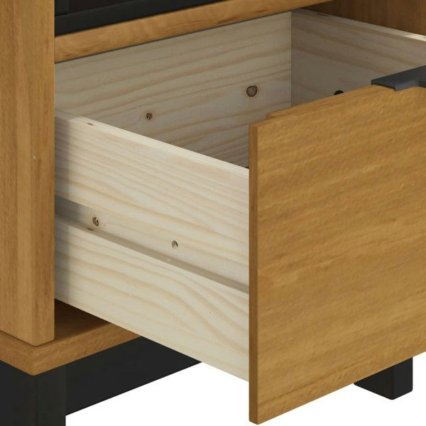 Berkfield Bedside Cabinet "FLAM" 40x35x50 cm Solid Wood Pine