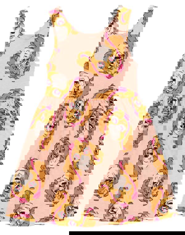 Paw Patrol Girls Grey Skye All-Over Print Sleeveless Skater Dress