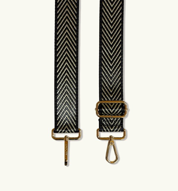 Apatchy Black & Gold Chevron Strap