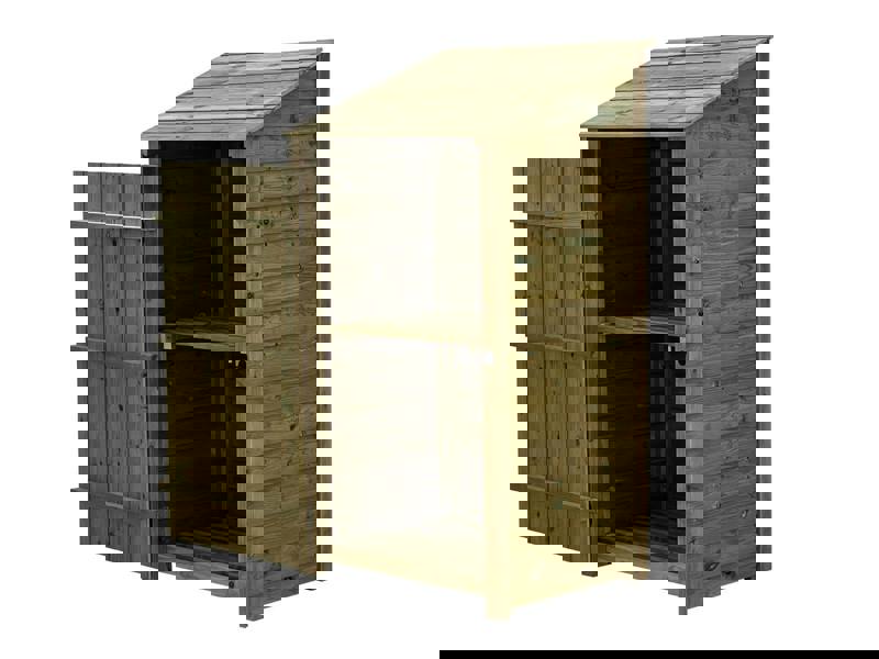 Arbor Garden Solutions Wooden Premium Tongue/Groove Log Store with Door and Shelf (W-99cm, H-126cm or H-180cm, D-88cm)