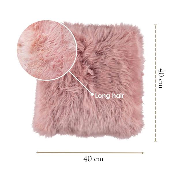 Infinity Leather Luxury Genuine Sheepskin  40x40cm Real Wool Single Sided Cushion