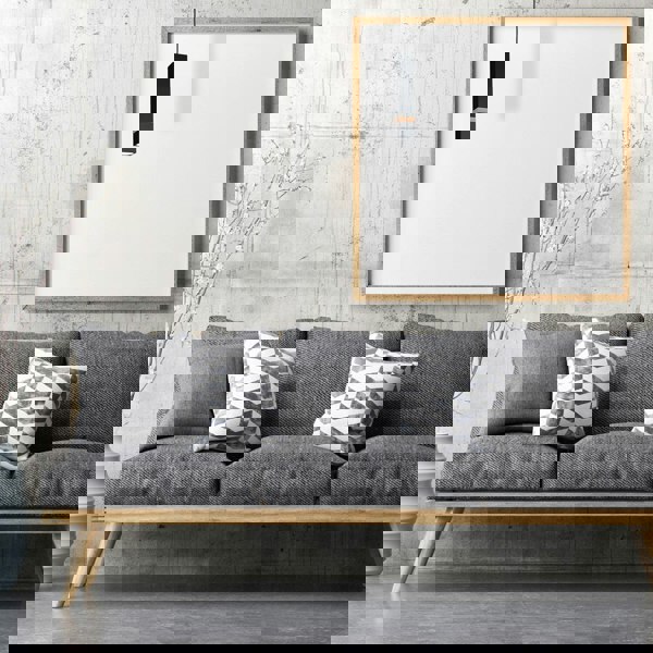 Milagro Vidar Black Pendant Lamp 1XGU10 Hand Made Modernist Cuboid Design With Natural Wooden Insert