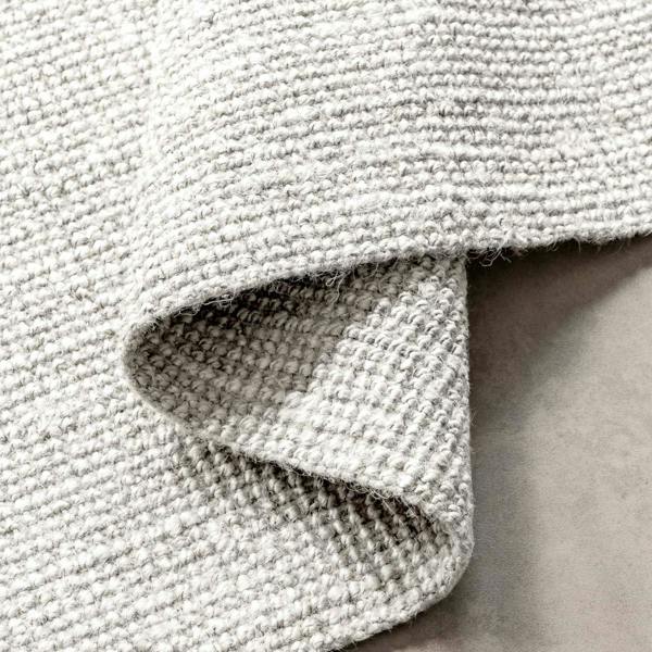 Boucle Jute Jaipur Rug White, textured design, easy care, durable lasting.