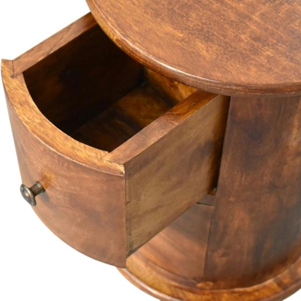 Artisan Furniture Solid Wood Mini Chestnut 2 Drawer Drum Chest