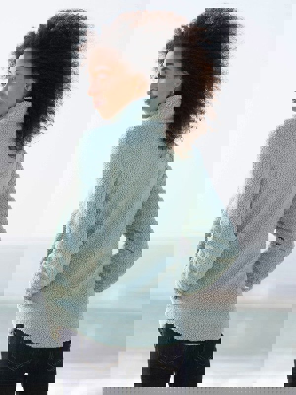 Kite Purbeck 1/4 Zip Teddy Fleece Soft Thyme