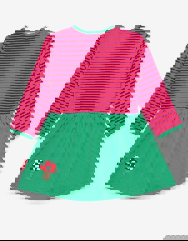 Organic Fawn Applique Twirl Dress - Toby Tiger UK Retail