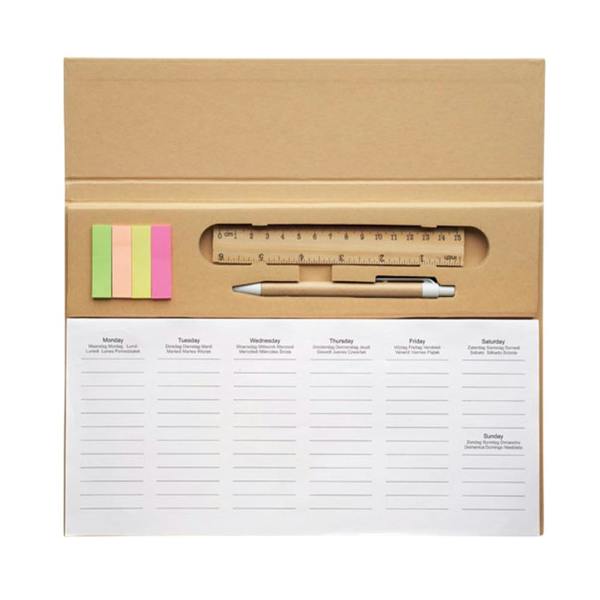 MidOcean Memweek Weekly Planner - Beige - 
