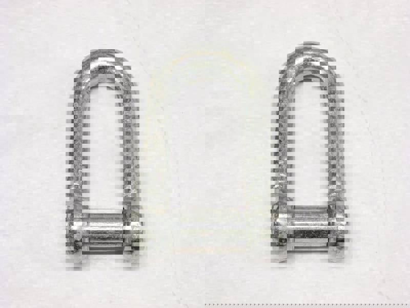 x1 8MM Galvanised Commercial Dee Shackle With Countersunk Pin - Chain Connector Caravan Tether Flush