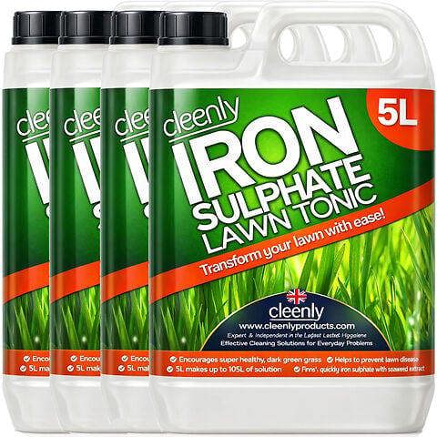 Cleenly Iron Sulphate Lawn Tonic Liquid - Transforms Lawns, Hardens Turf and Greens Grass 20L