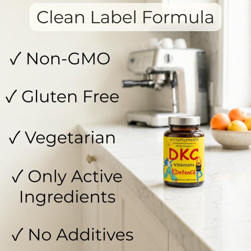 Dietapplements Vitamin D3, Vitamin K2 & Vitamin C for the Immune System & Bones