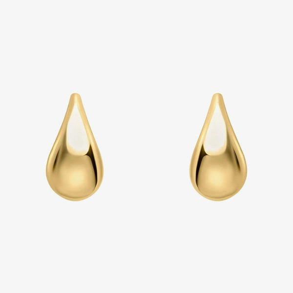 T. H. Baker 9ct Yellow Gold Tear Drop Stud Earrings GE2470