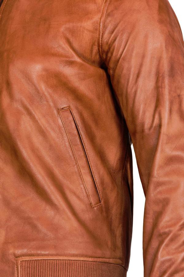 Infinity Leather Mens Varisty Classic Leather Bomber Jacket