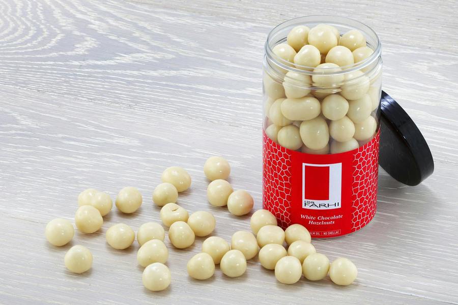 Rita Farhi White Chocolate Covered Hazelnuts, 285g, Palm Oil Free
