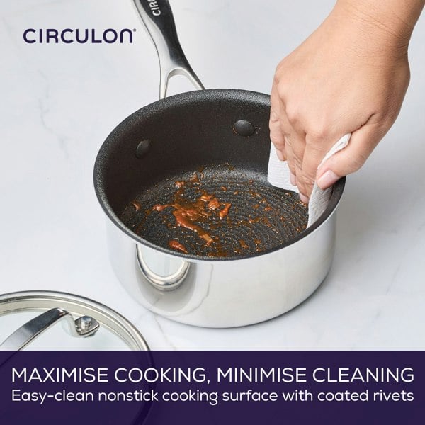 Circulon Stainless Steel Extreme Non-Stick Saucepan, 20cm/2.8L