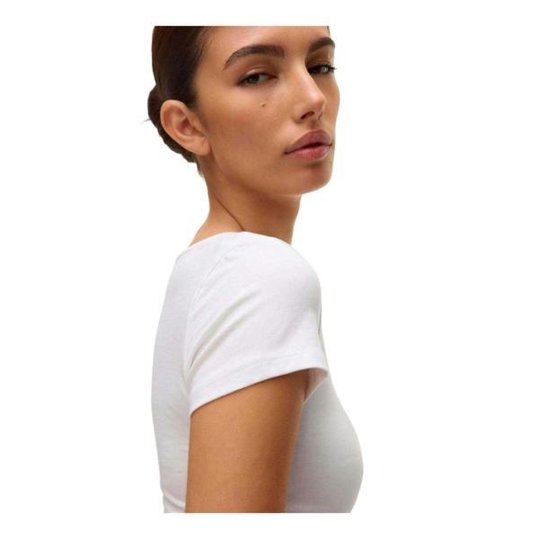 Vero Moda Womens/Ladies Plain Scoop Neck Regular T-Shirt - Bright White - 