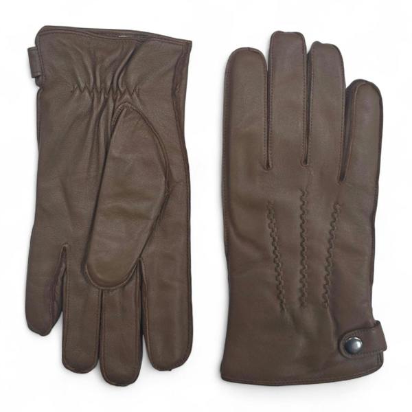 Infinity Leather Men’s Italian Leather Warm Wool-Lined Winter Gloves - M-LGV-505
