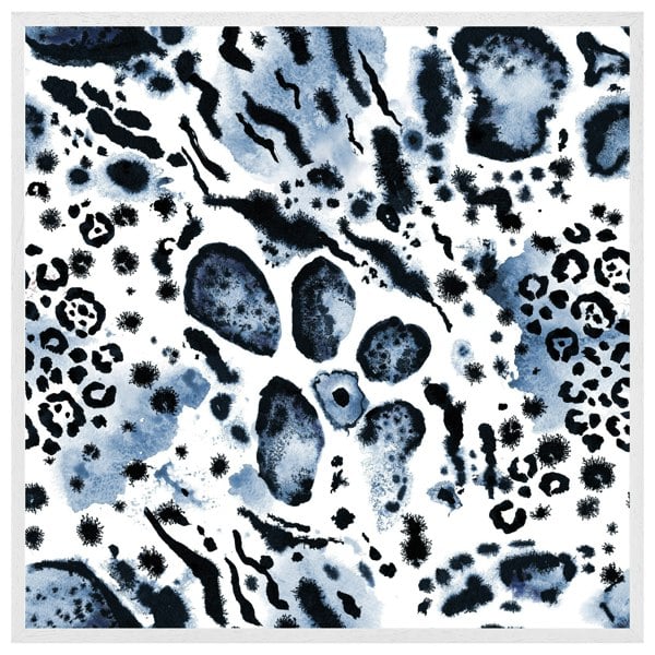 Benjamin Tate Design Blue leopard print (Picutre Frame)