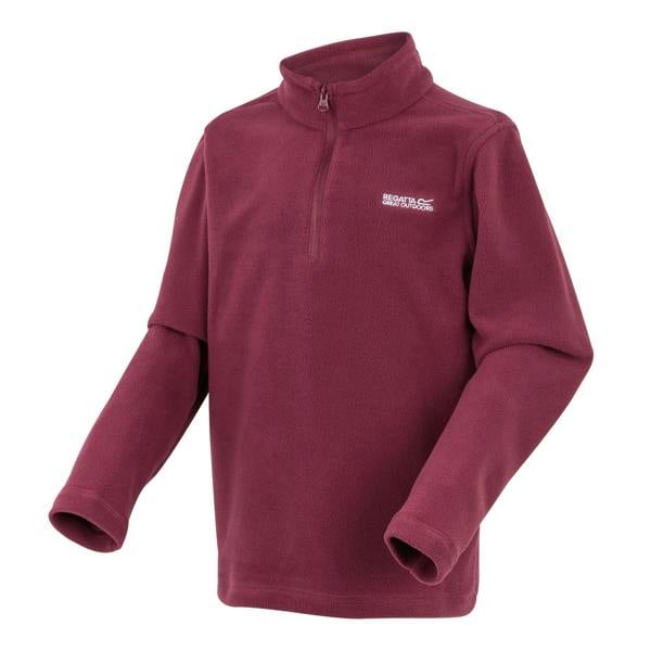 Regatta Great Outdoors Childrens/Kids Hot Shot II Half Zip Fleece Top - Dark Pimento - 