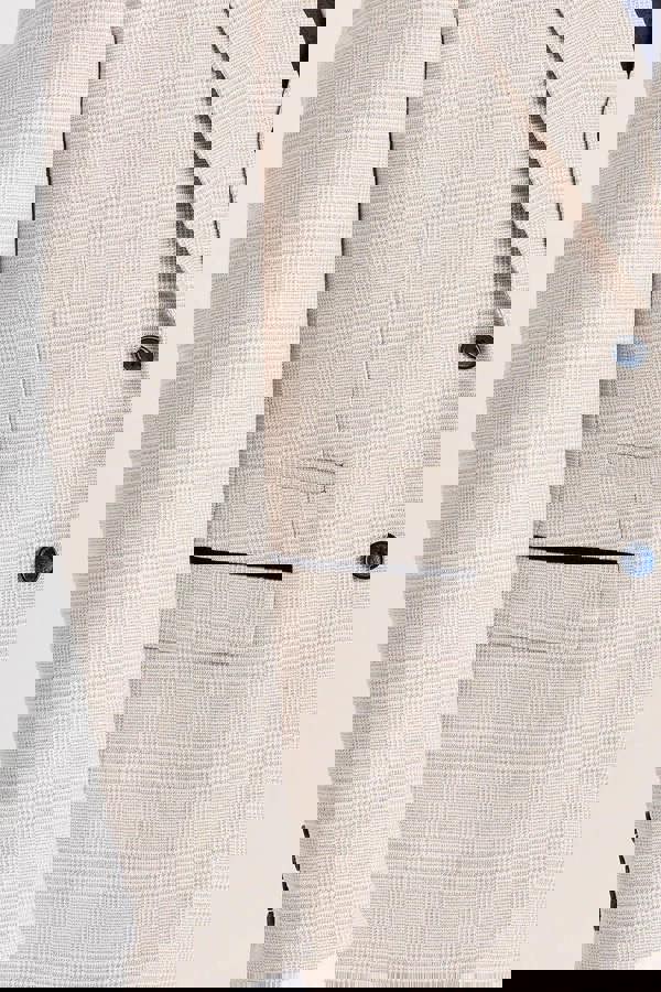 Paul Andrew Regent - Men's Cream 3 Piece Checked Tailored Fit Suit