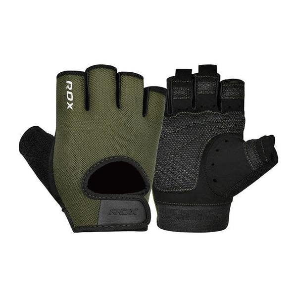 RDX Sports GYM WEIGHT LIFTING GLOVES T1 ARMY GREEN