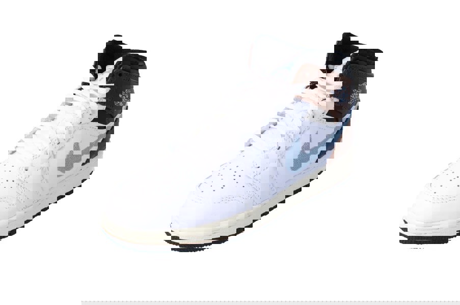 Nike Air Jordan 1 Mid SE GS Trainers Fq8162 142 - White Blue Grey Black Sail 142 - Photo 0