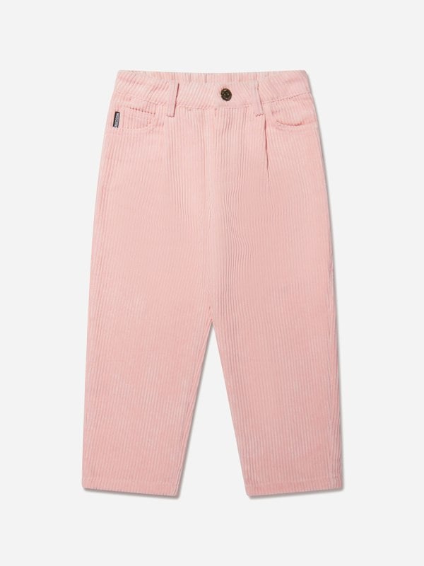 Moschino Kids Moschino Girls Logo Pocket Trousers in Pink