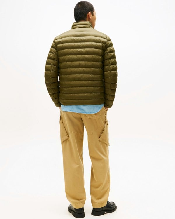 Tommy Hilfiger Packable Recycled Mens Water Repellent Jacket - Huntsman Green