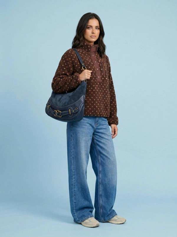 Urban Bliss Spot Quarter Fleece Jacket