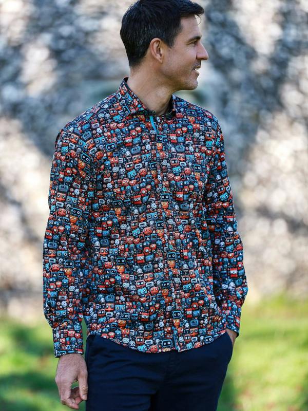 THE MECHANICAL MAYHEM PRINT SHIRT - Claudio Lugli Shirts