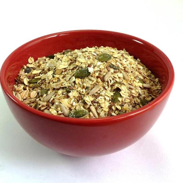 Bowl of Gluten-free flaxseed Muesli base