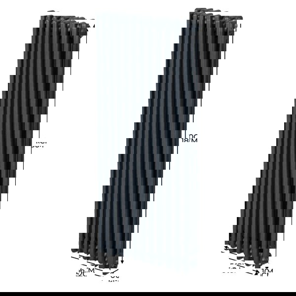 Monstershop Traditional 3 Column Radiator - 1800 x 562mm - Anthracite Grey